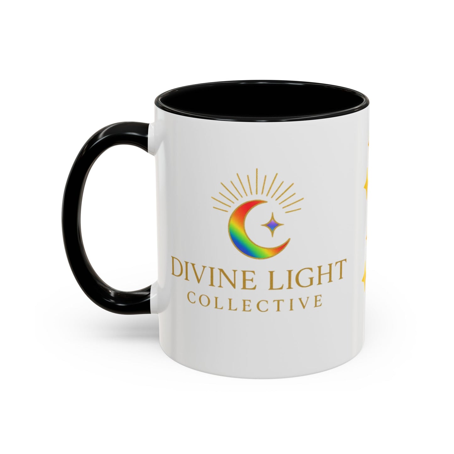 Live in Your Light Accent Coffee Mug — Rainbow Inspirational 11/15oz