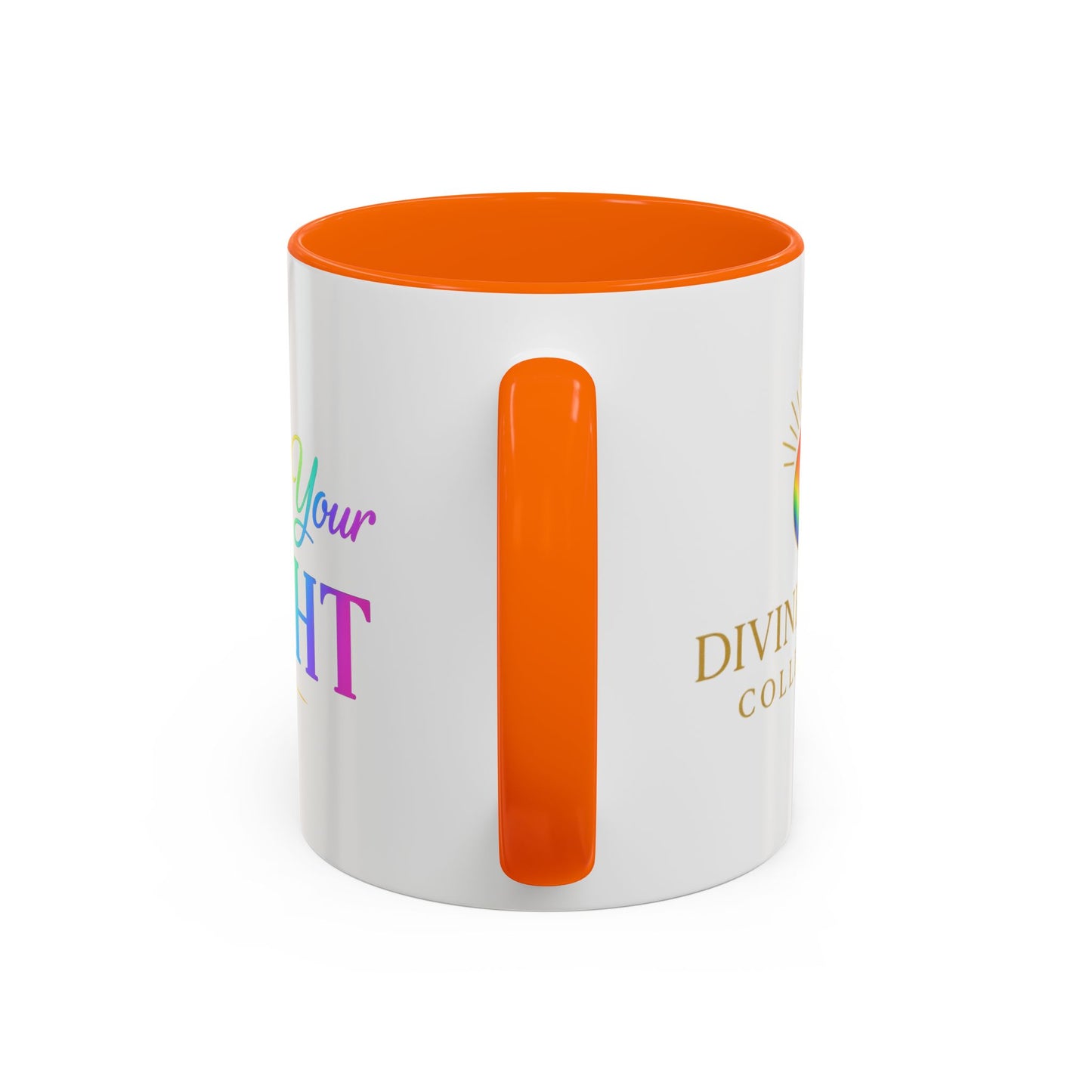Live in Your Light Accent Coffee Mug — Rainbow Inspirational 11/15oz