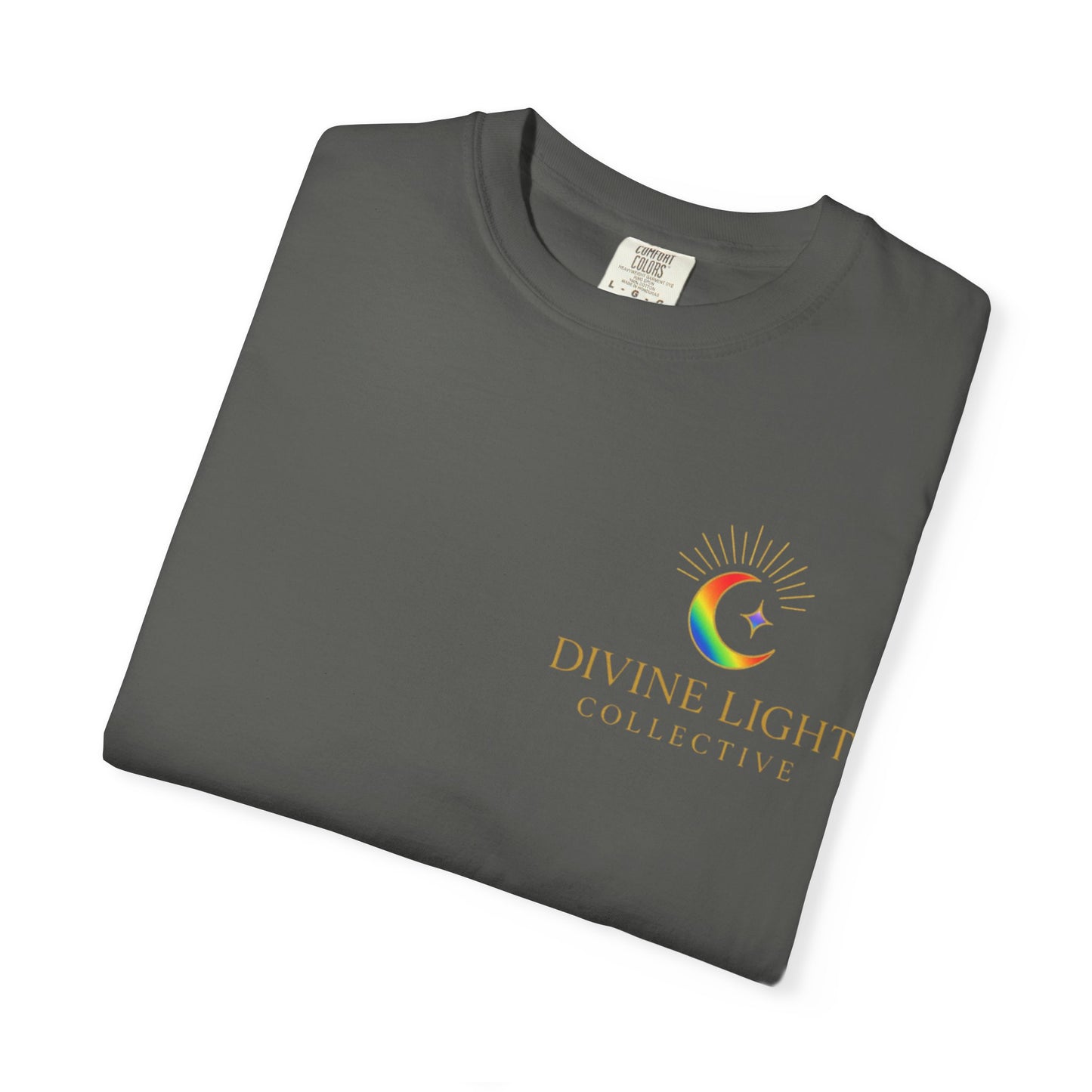 T-Shirt — "Live in Your Light" Rainbow Inspirational Tee