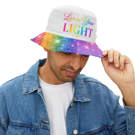 Live in Your Light Rainbow Bucket Hat