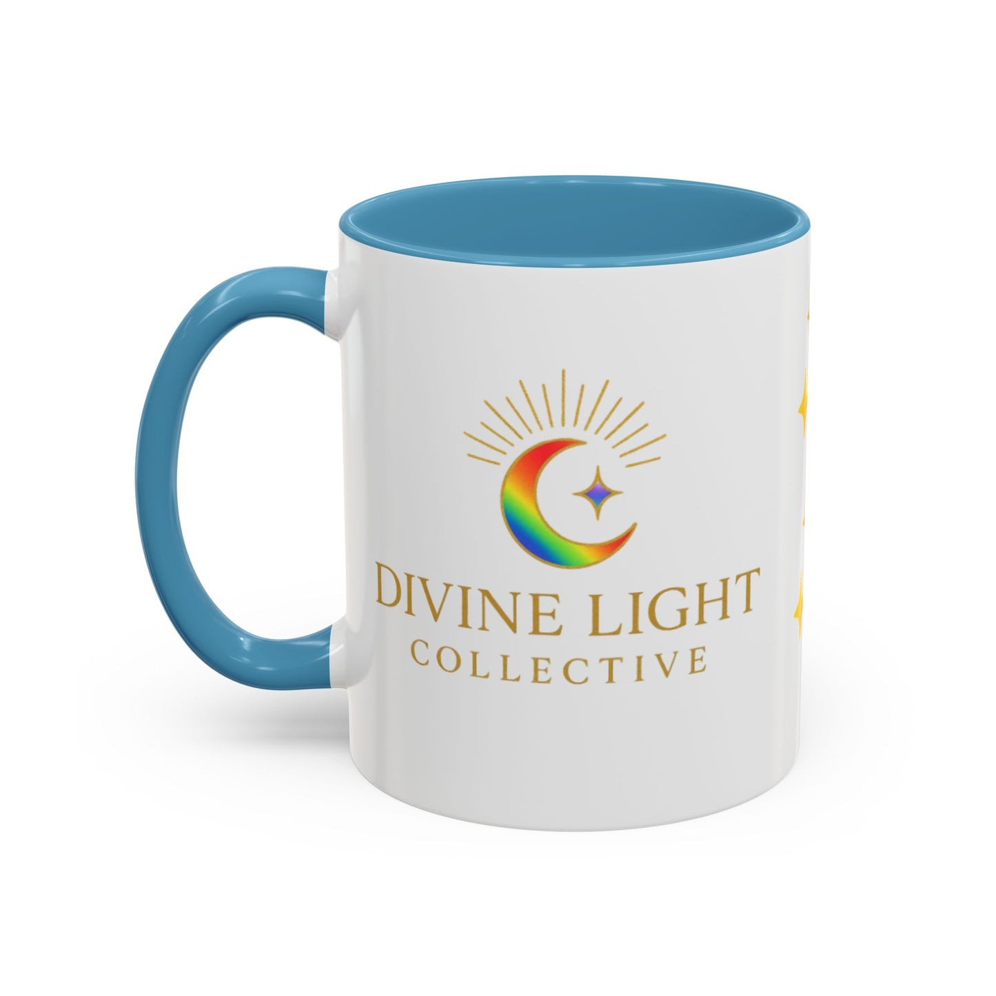 Live in Your Light Accent Coffee Mug — Rainbow Inspirational 11/15oz