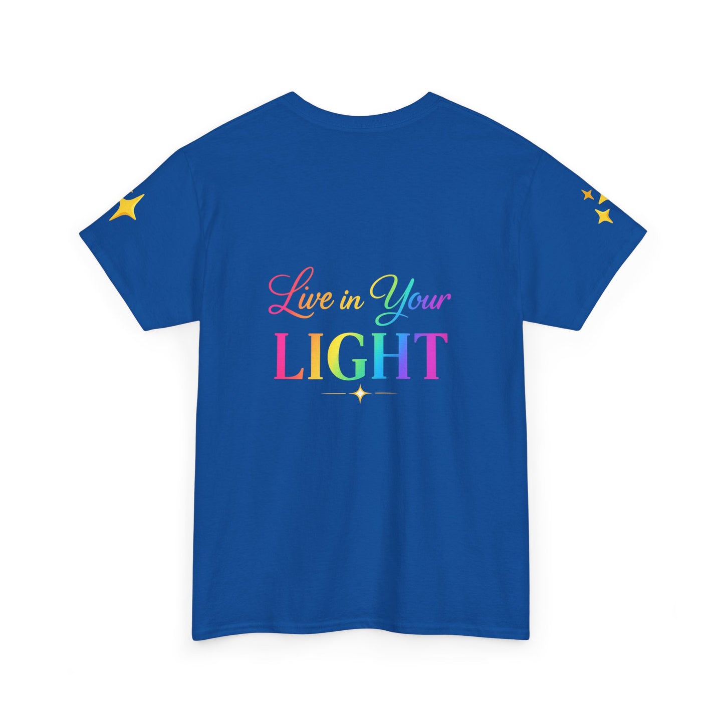 Live in Your Light Tee — Divine Light Collective Rainbow Graphic T-Shirt