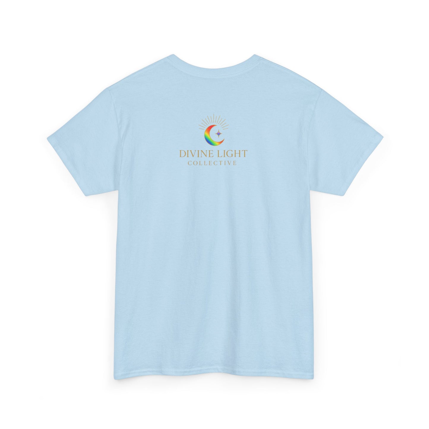 Live in Your Light Rainbow T‑Shirt — Inspirational Positive Message Tee