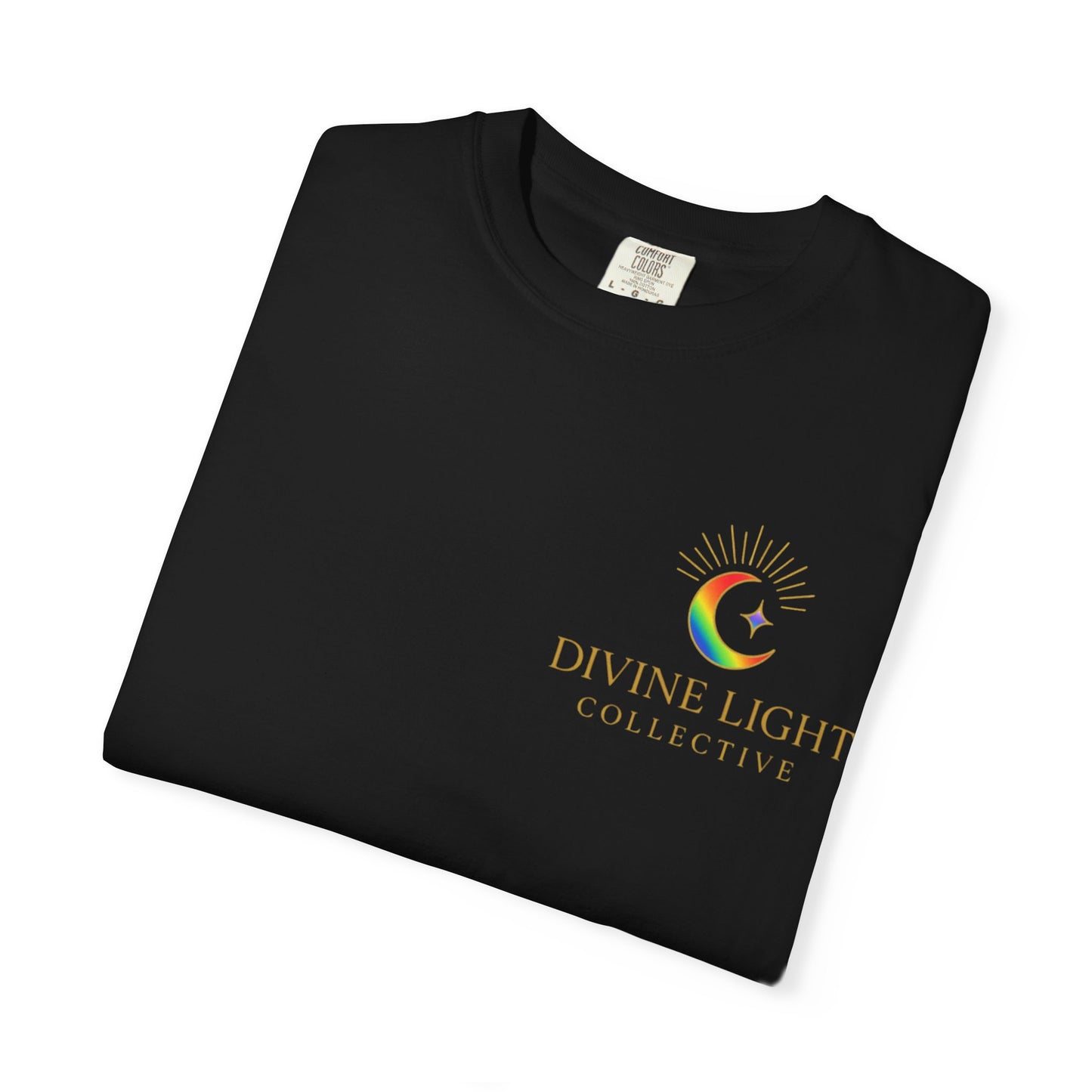 T-Shirt — "Live in Your Light" Rainbow Inspirational Tee