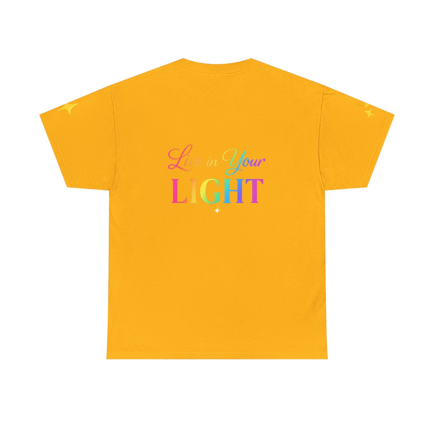 Live in Your Light Tee — Divine Light Collective Rainbow Graphic T-Shirt