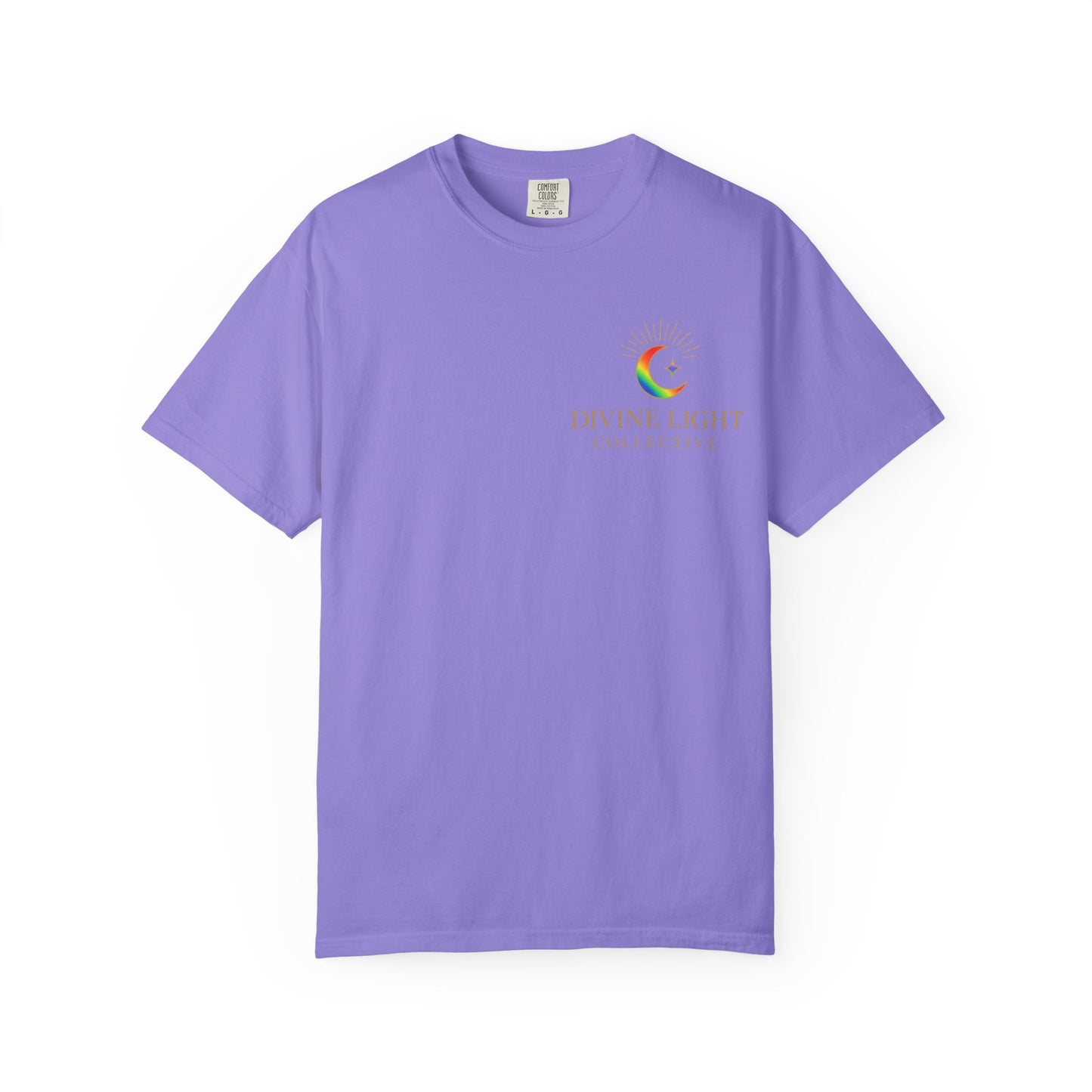 T-Shirt — "Live in Your Light" Rainbow Inspirational Tee