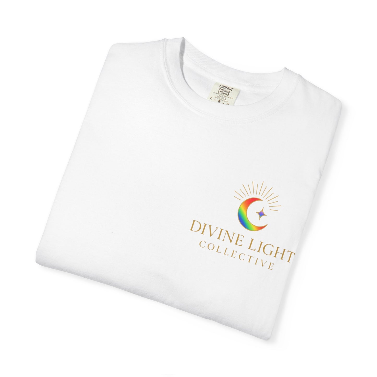 T-Shirt — "Live in Your Light" Rainbow Inspirational Tee