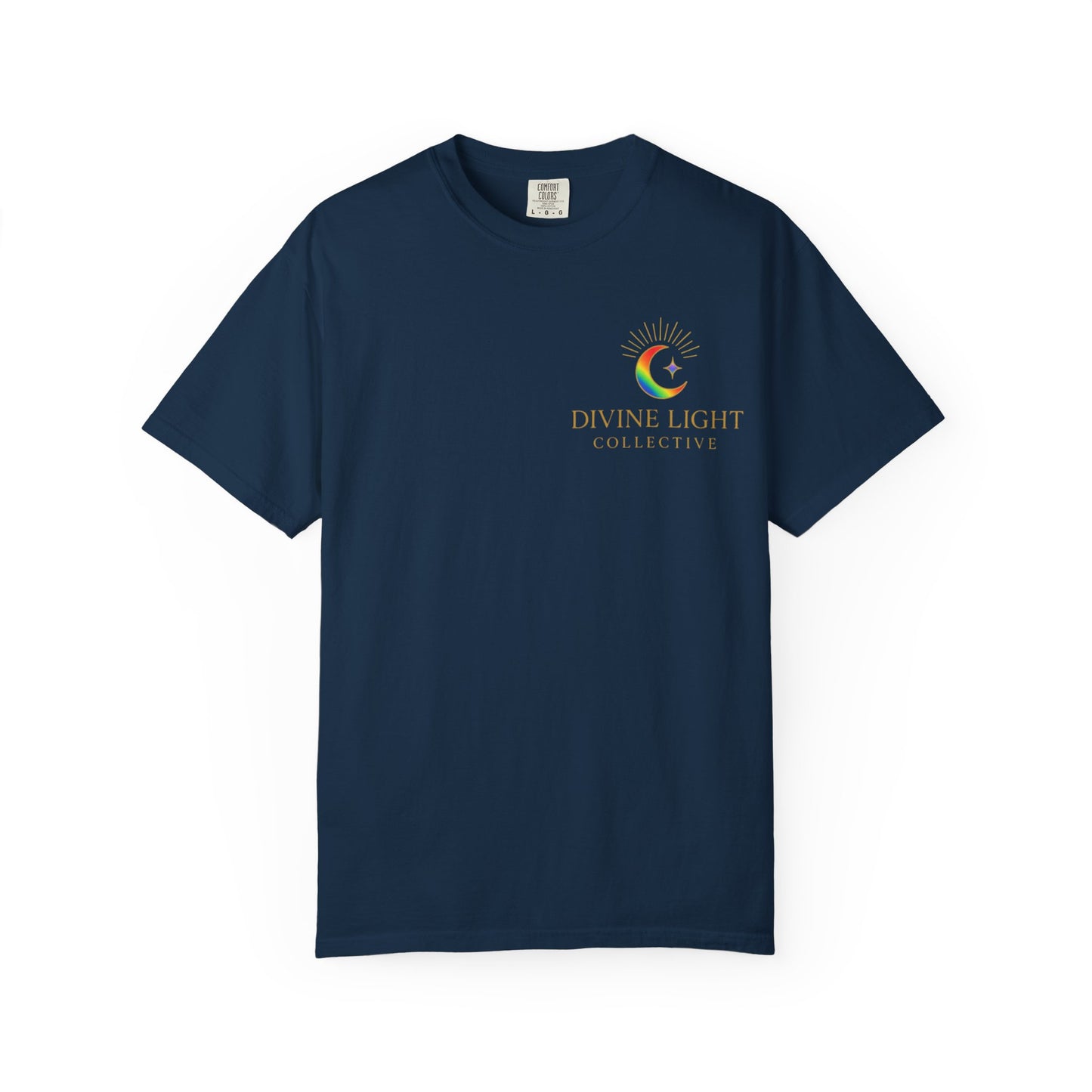T-Shirt — "Live in Your Light" Rainbow Inspirational Tee