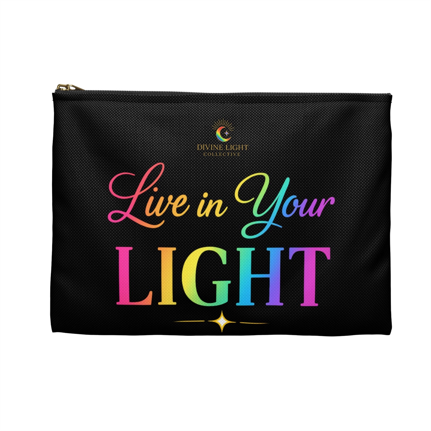 Live In Your Light Rainbow Accessory Pouch