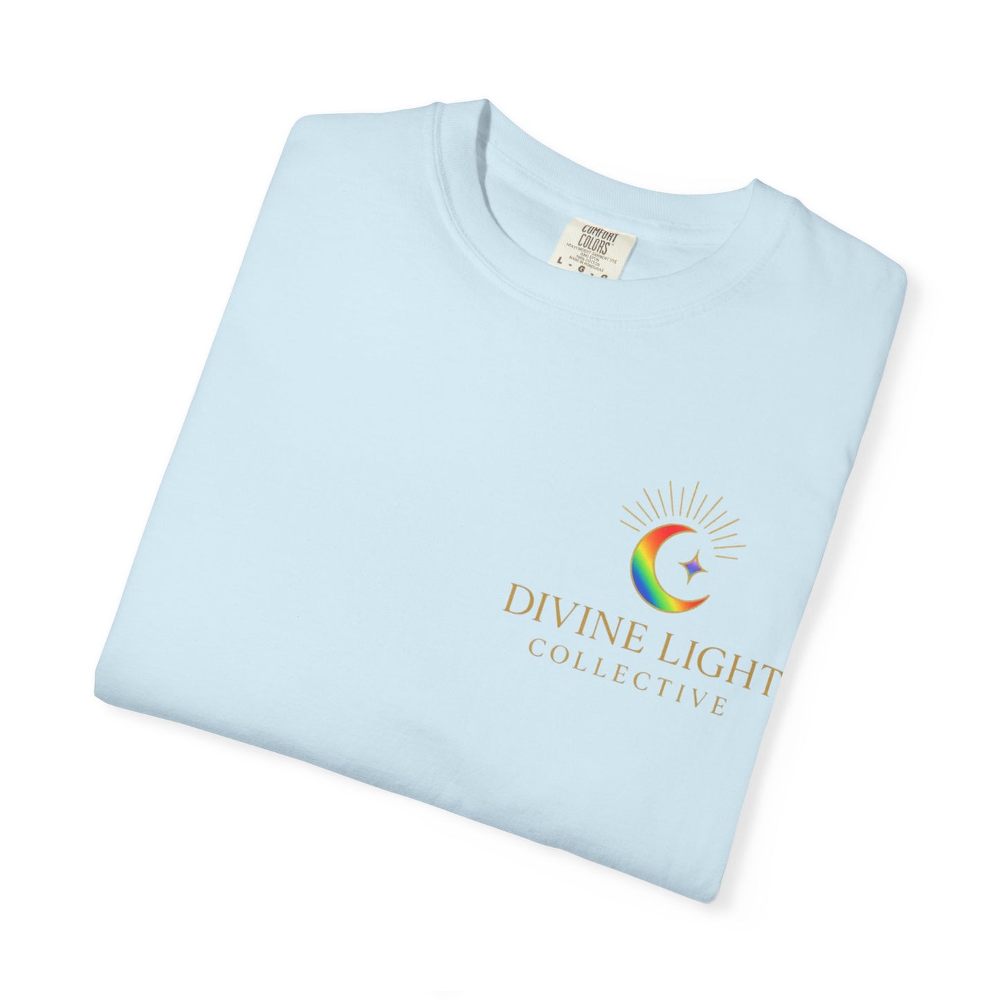 T-Shirt — "Live in Your Light" Rainbow Inspirational Tee