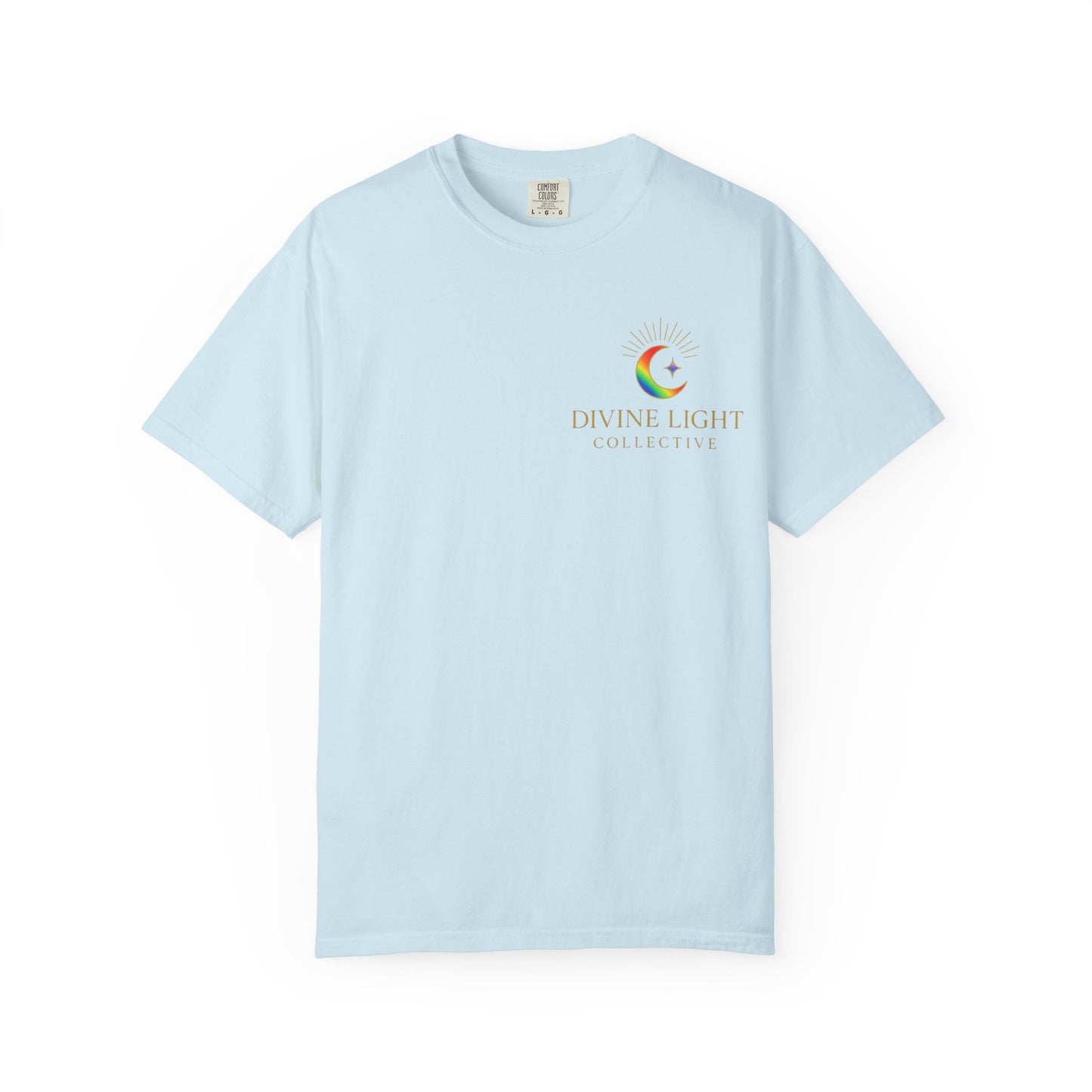 T-Shirt — "Live in Your Light" Rainbow Inspirational Tee