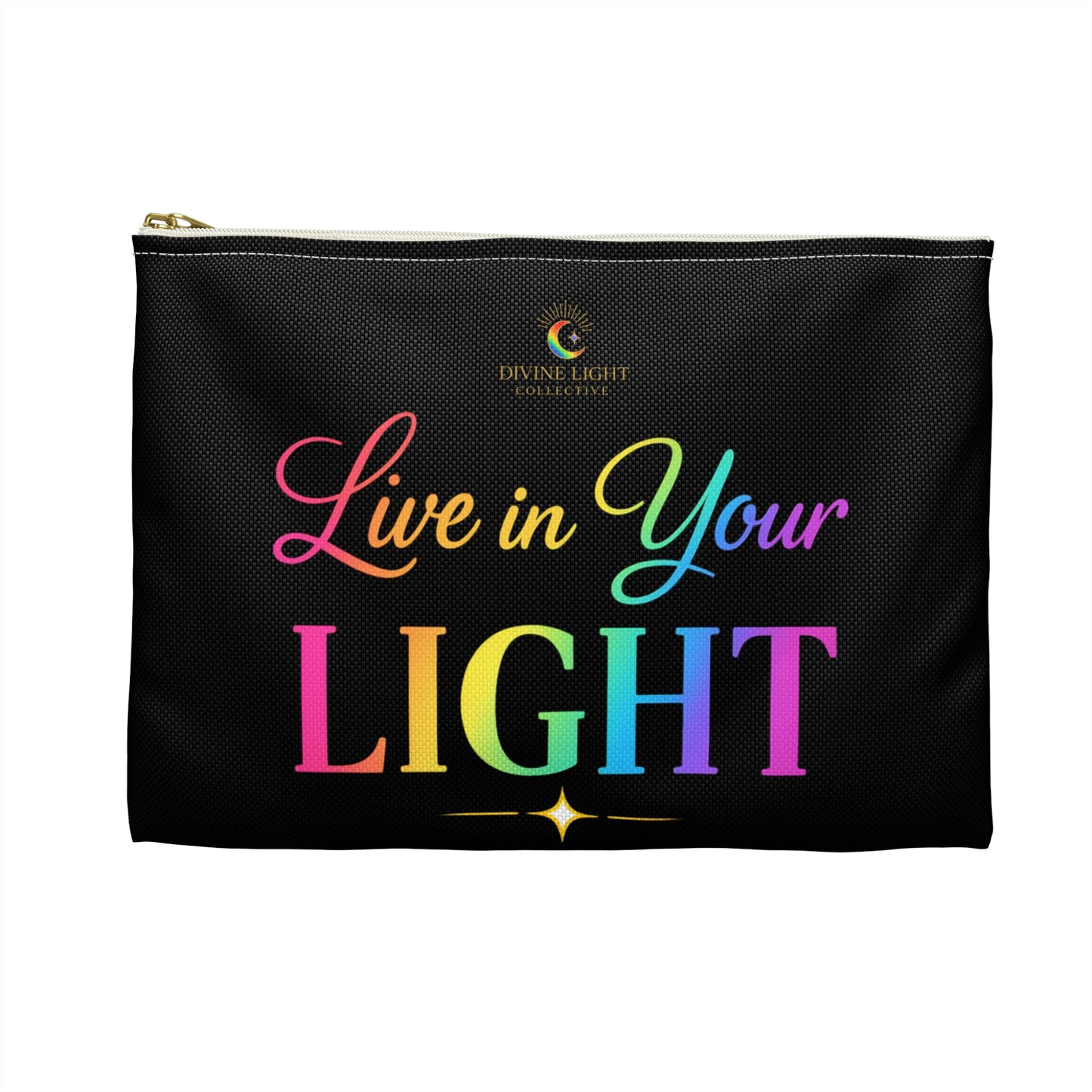Live In Your Light Rainbow Accessory Pouch