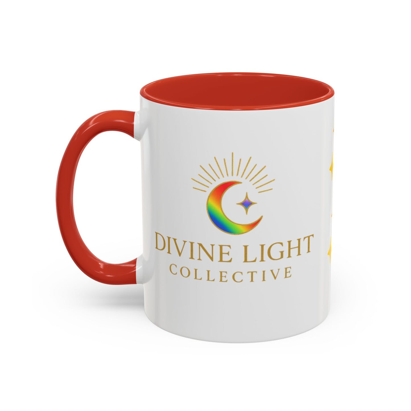Live in Your Light Accent Coffee Mug — Rainbow Inspirational 11/15oz