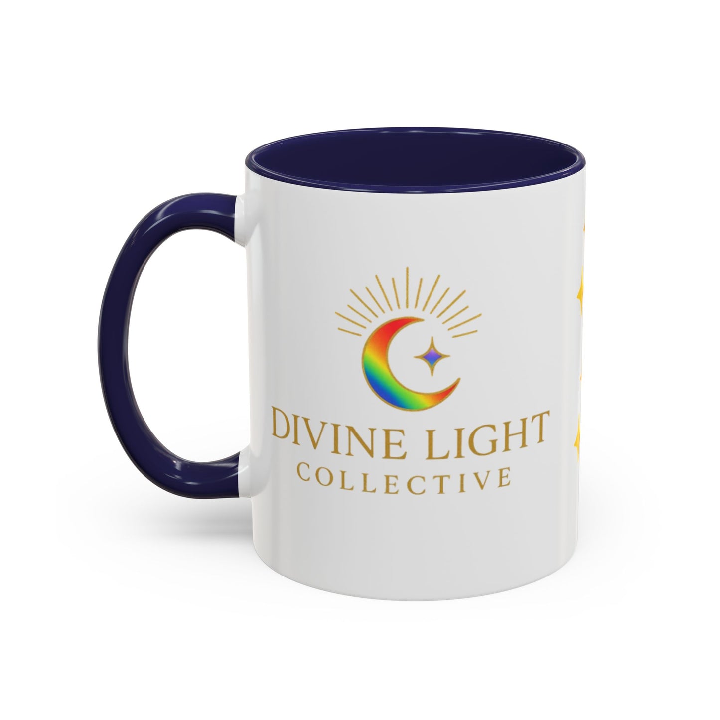 Live in Your Light Accent Coffee Mug — Rainbow Inspirational 11/15oz