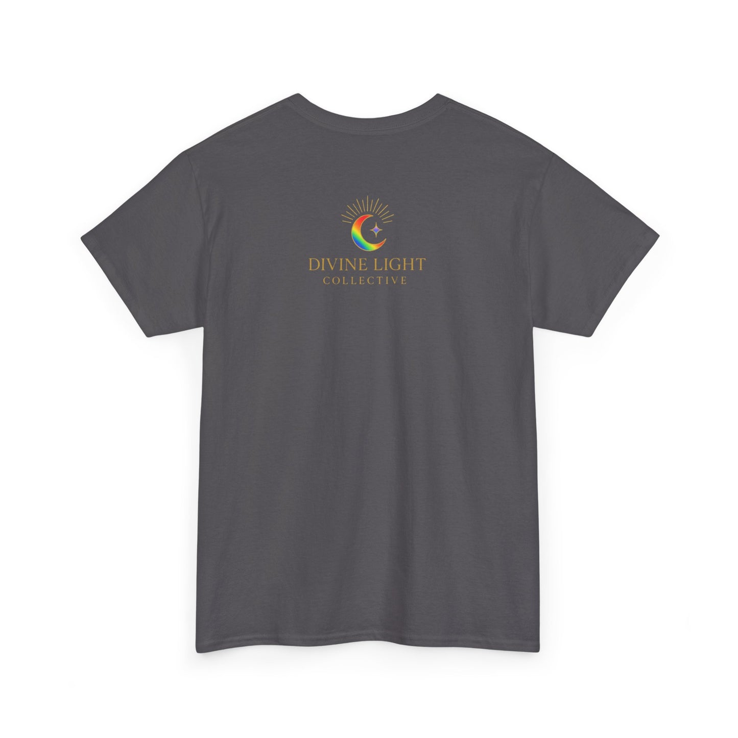 Live in Your Light Rainbow T‑Shirt — Inspirational Positive Message Tee