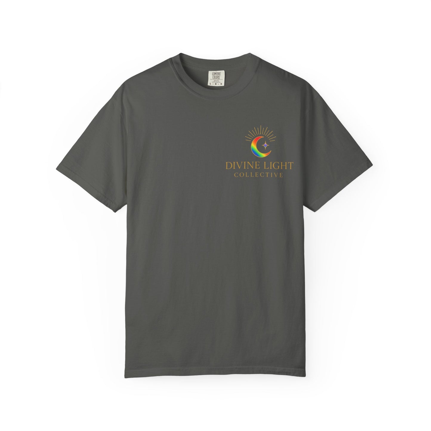 T-Shirt — "Live in Your Light" Rainbow Inspirational Tee