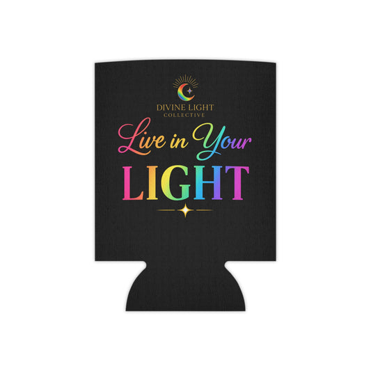 Can Cooler — "Live in Your Light" Rainbow Logo Can Cooler