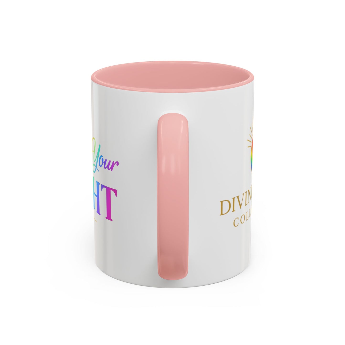 Live in Your Light Accent Coffee Mug — Rainbow Inspirational 11/15oz