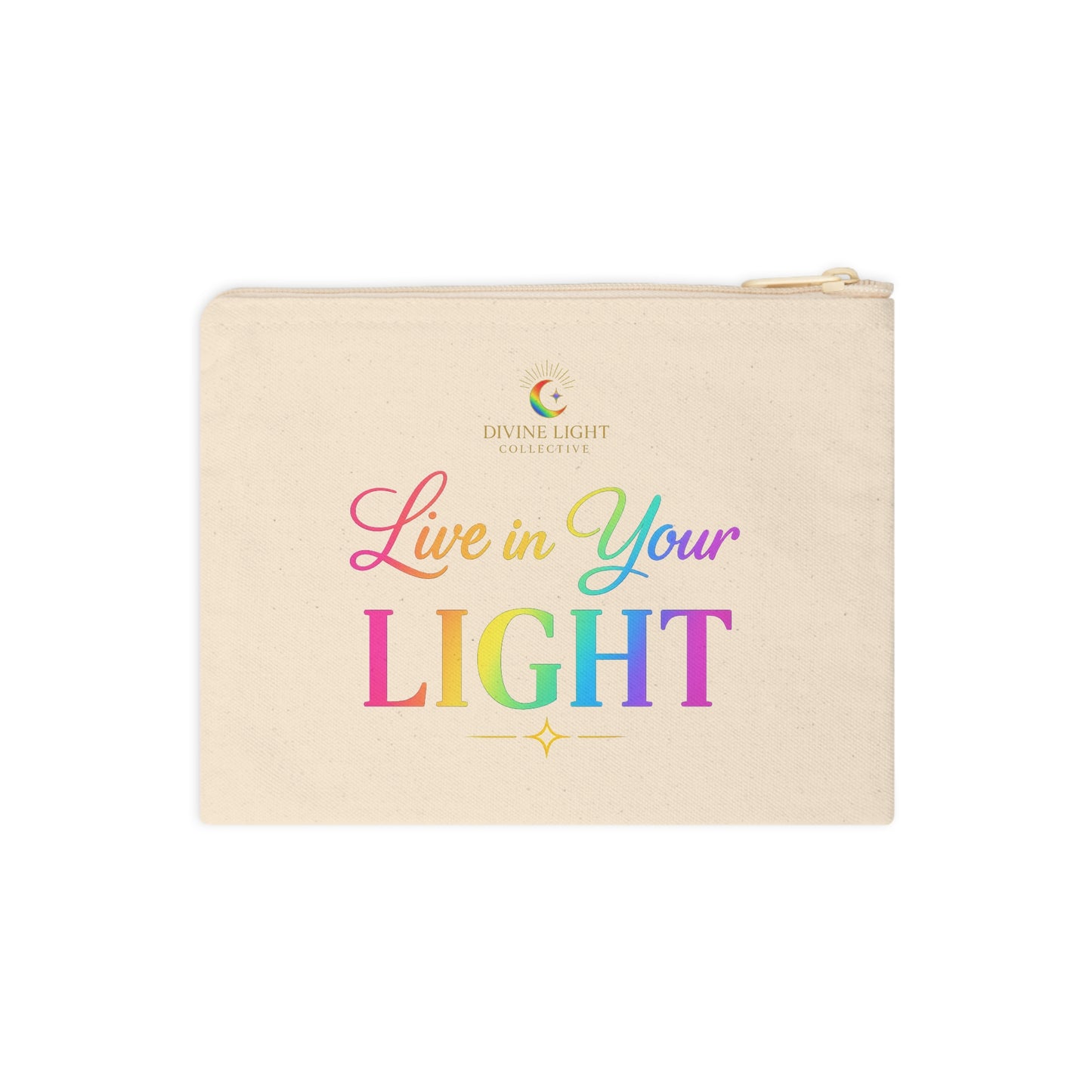 Live in Your Light Zipper Pouch