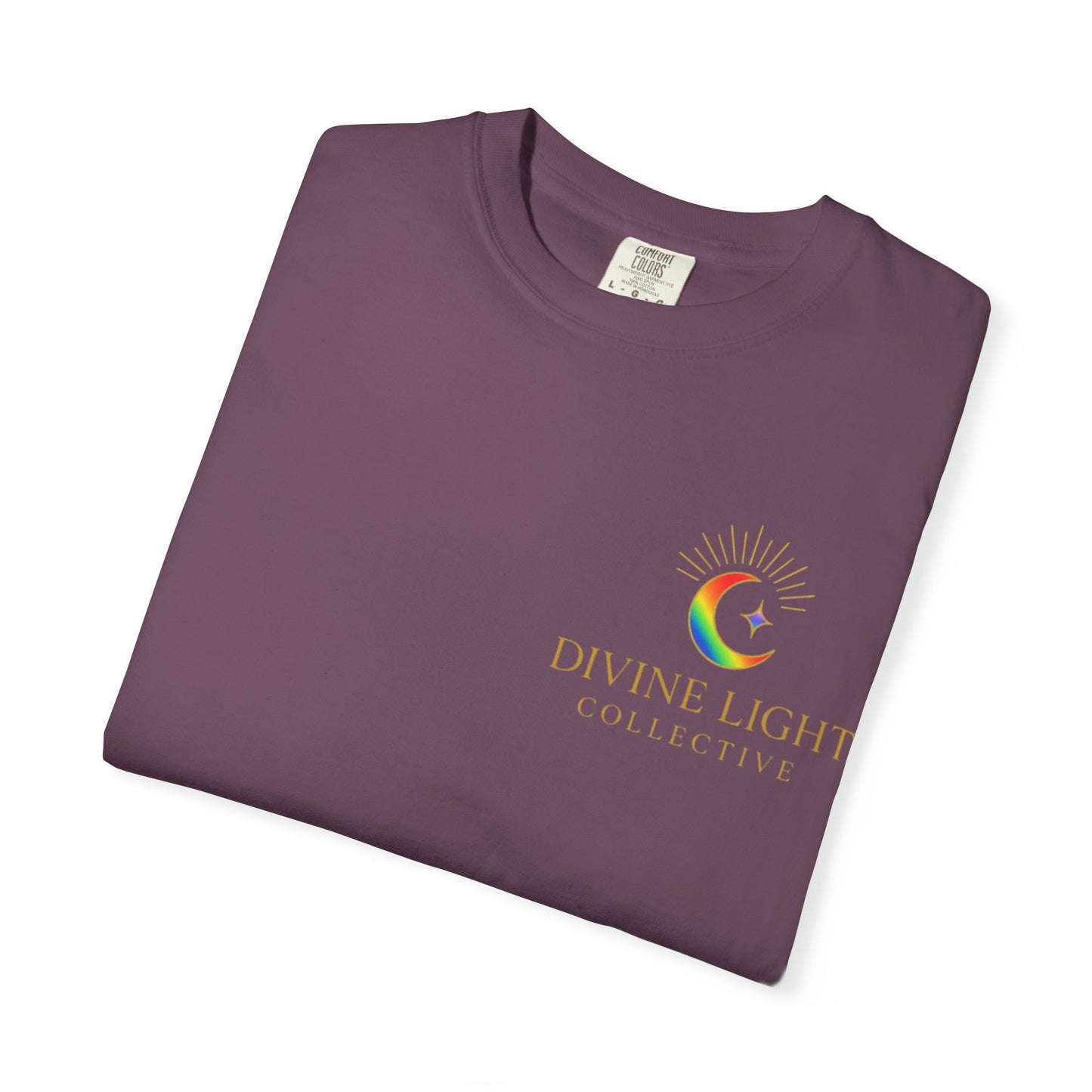 T-Shirt — "Live in Your Light" Rainbow Inspirational Tee