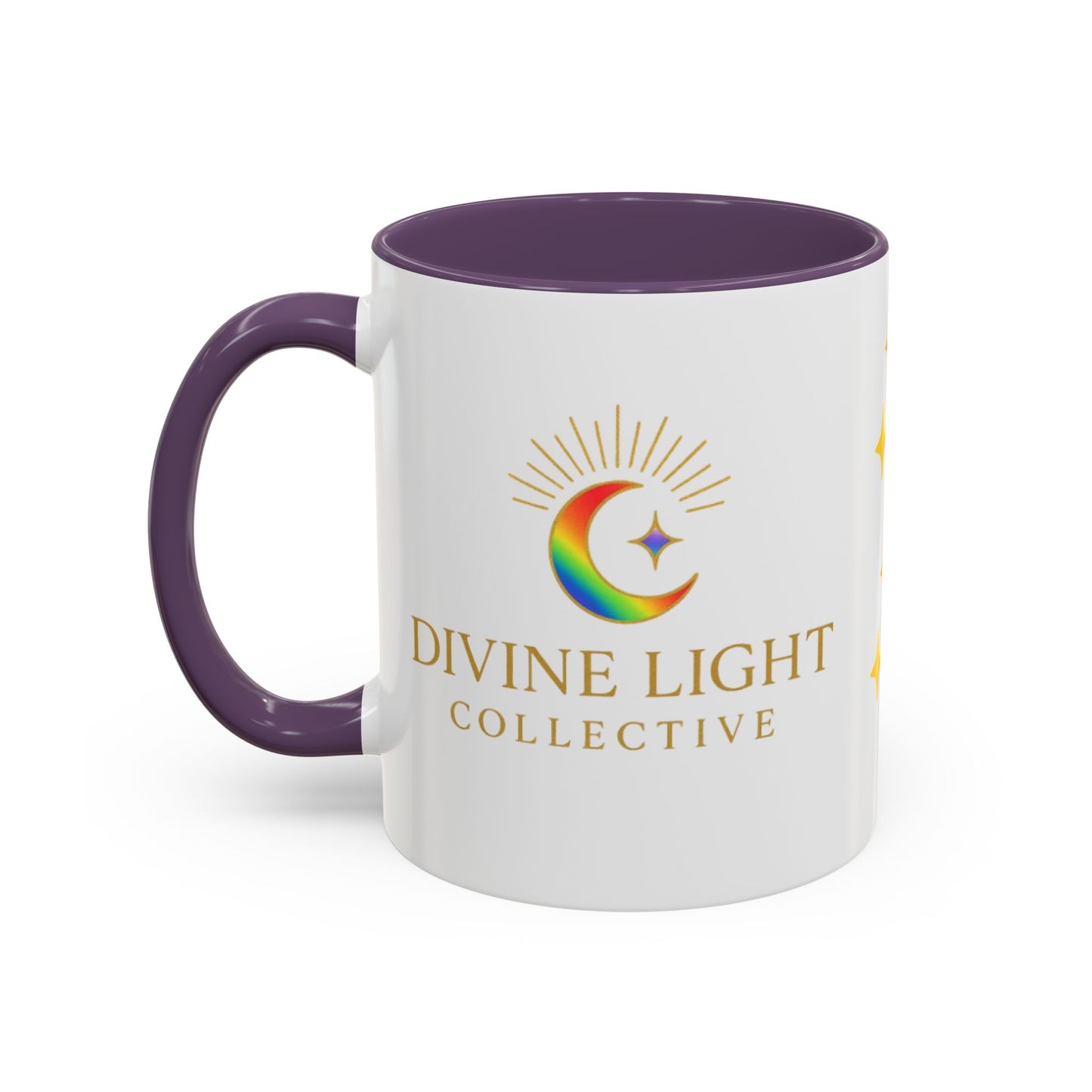 Live in Your Light Accent Coffee Mug — Rainbow Inspirational 11/15oz