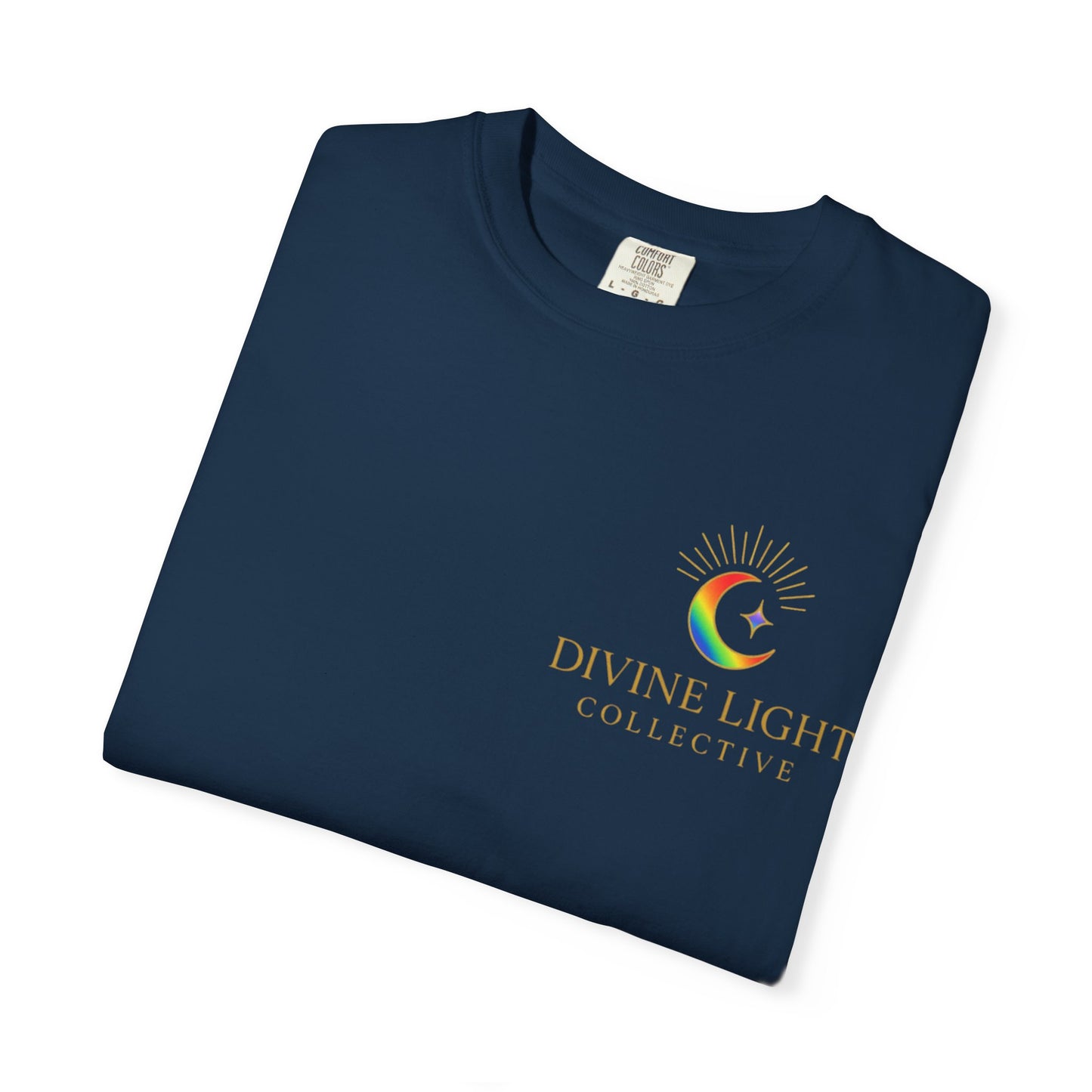 T-Shirt — "Live in Your Light" Rainbow Inspirational Tee