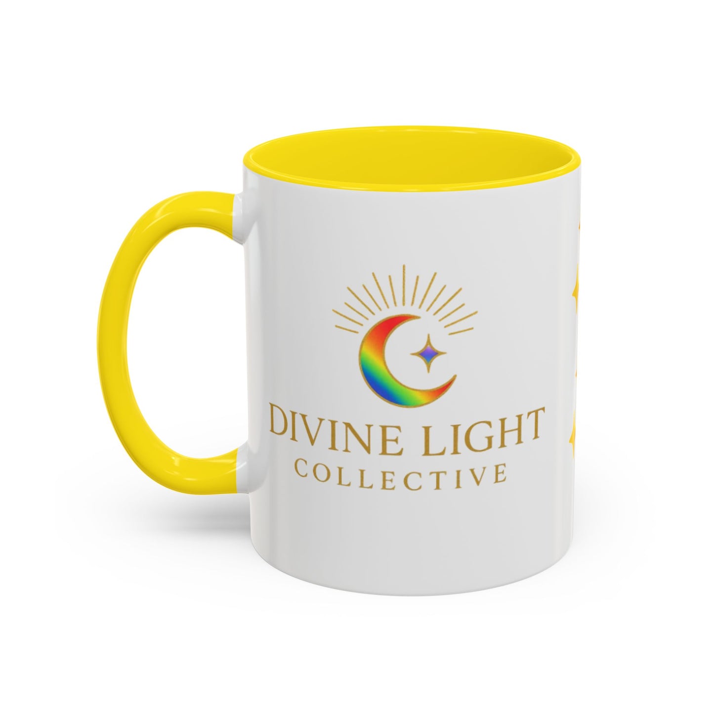 Live in Your Light Accent Coffee Mug — Rainbow Inspirational 11/15oz