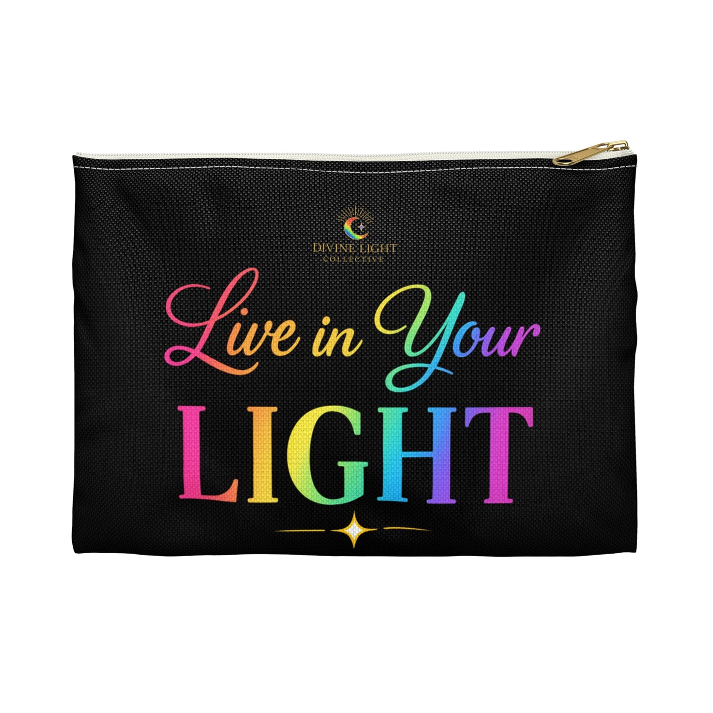 Live In Your Light Rainbow Accessory Pouch