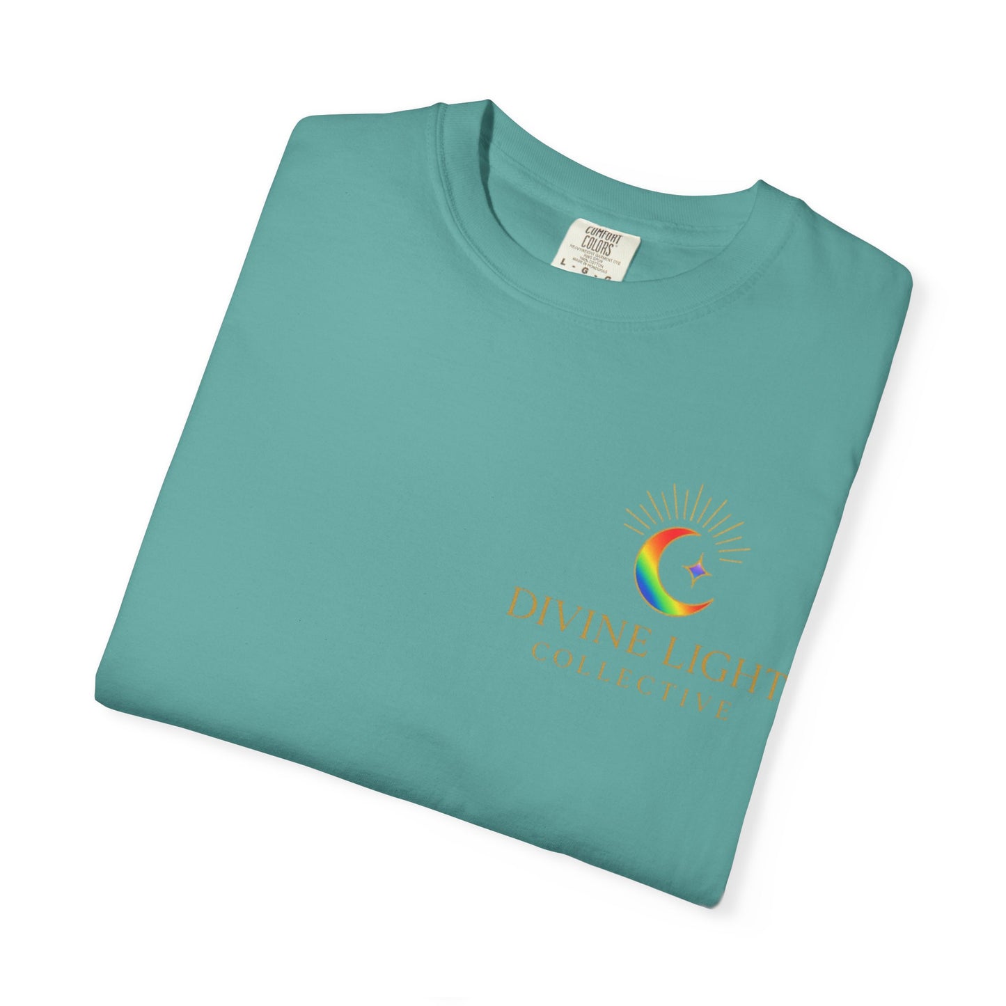 T-Shirt — "Live in Your Light" Rainbow Inspirational Tee