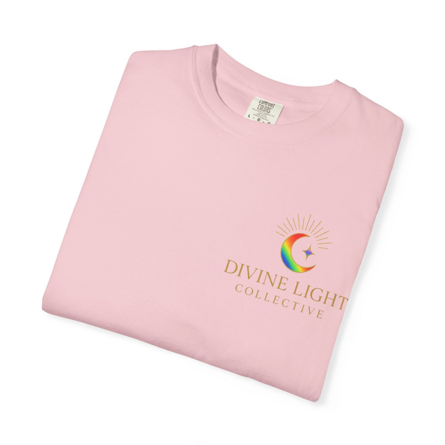 T-Shirt — "Live in Your Light" Rainbow Inspirational Tee